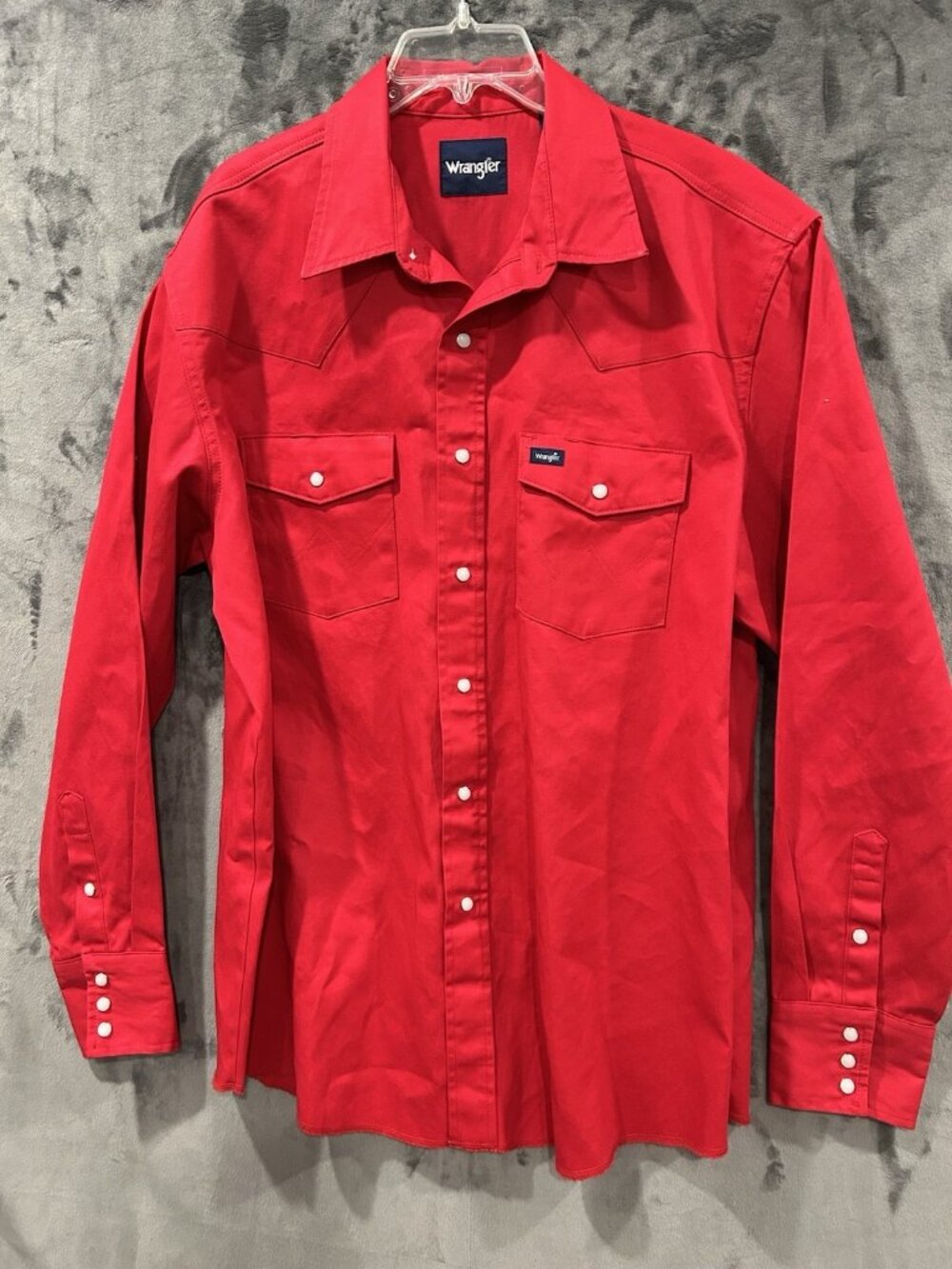 Wrangler Pearl Snap Red Shirt Western Rancher Cowboy Size X-Large